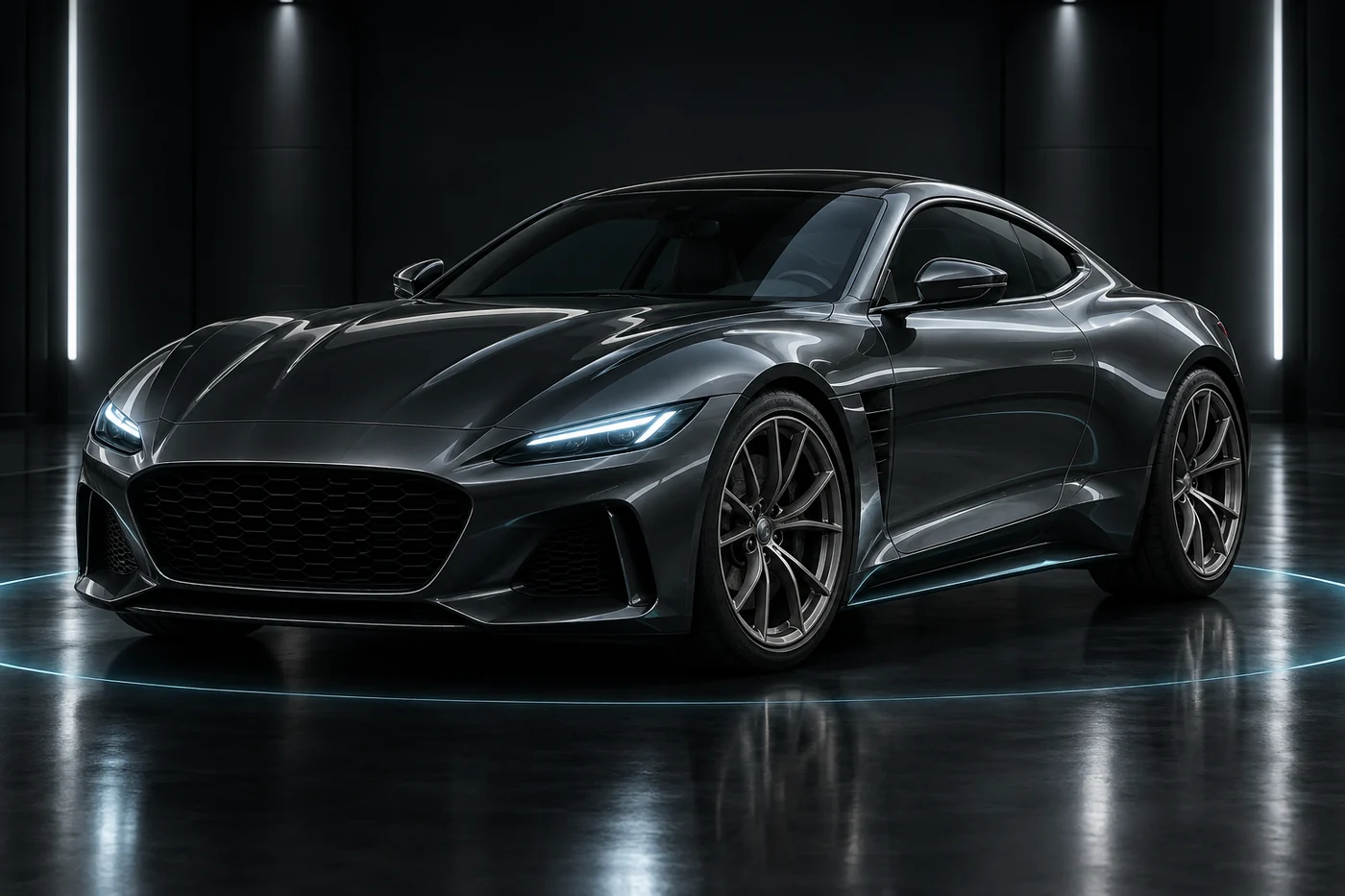 Representative silver sports coupe, the artwork used by the current Drive Pulse app